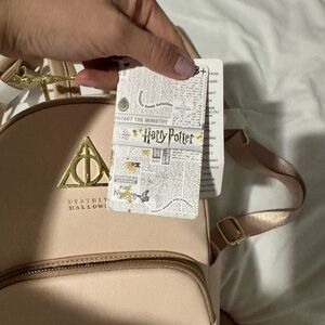 Harry Potter Pink Backpack - Deathly Hallows Accent